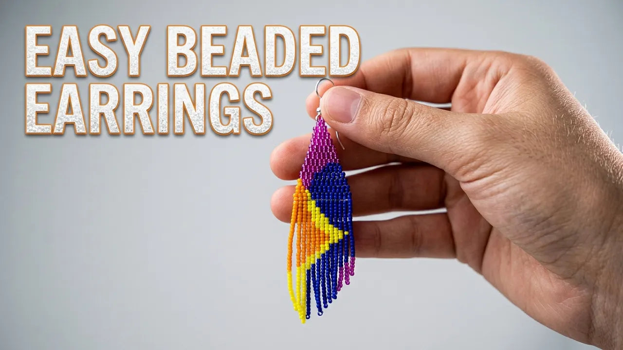 How to Make Colorful Beaded Fringe Earrings