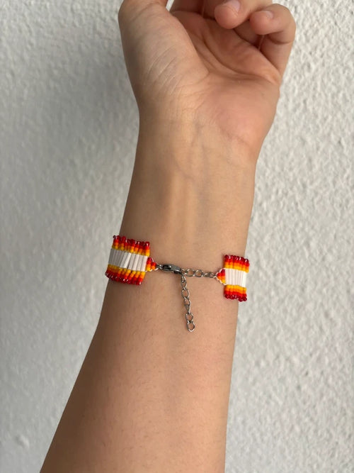 bransoletka z koralików Miyuki boho w paski