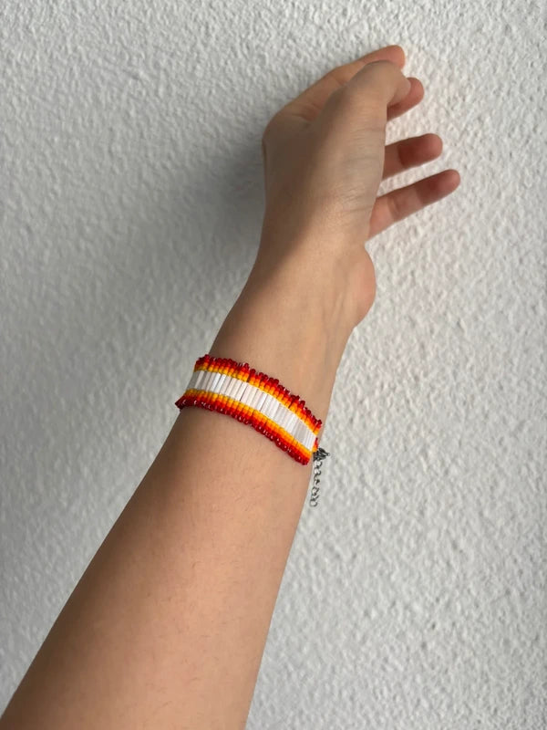 bransoletka z koralików Miyuki boho w paski