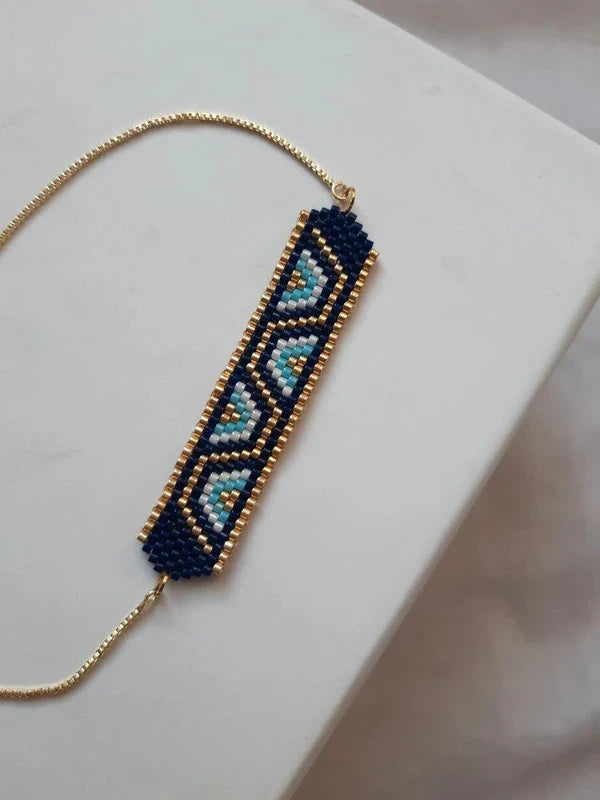 bransoletka z koralików Miyuki Evil Eye