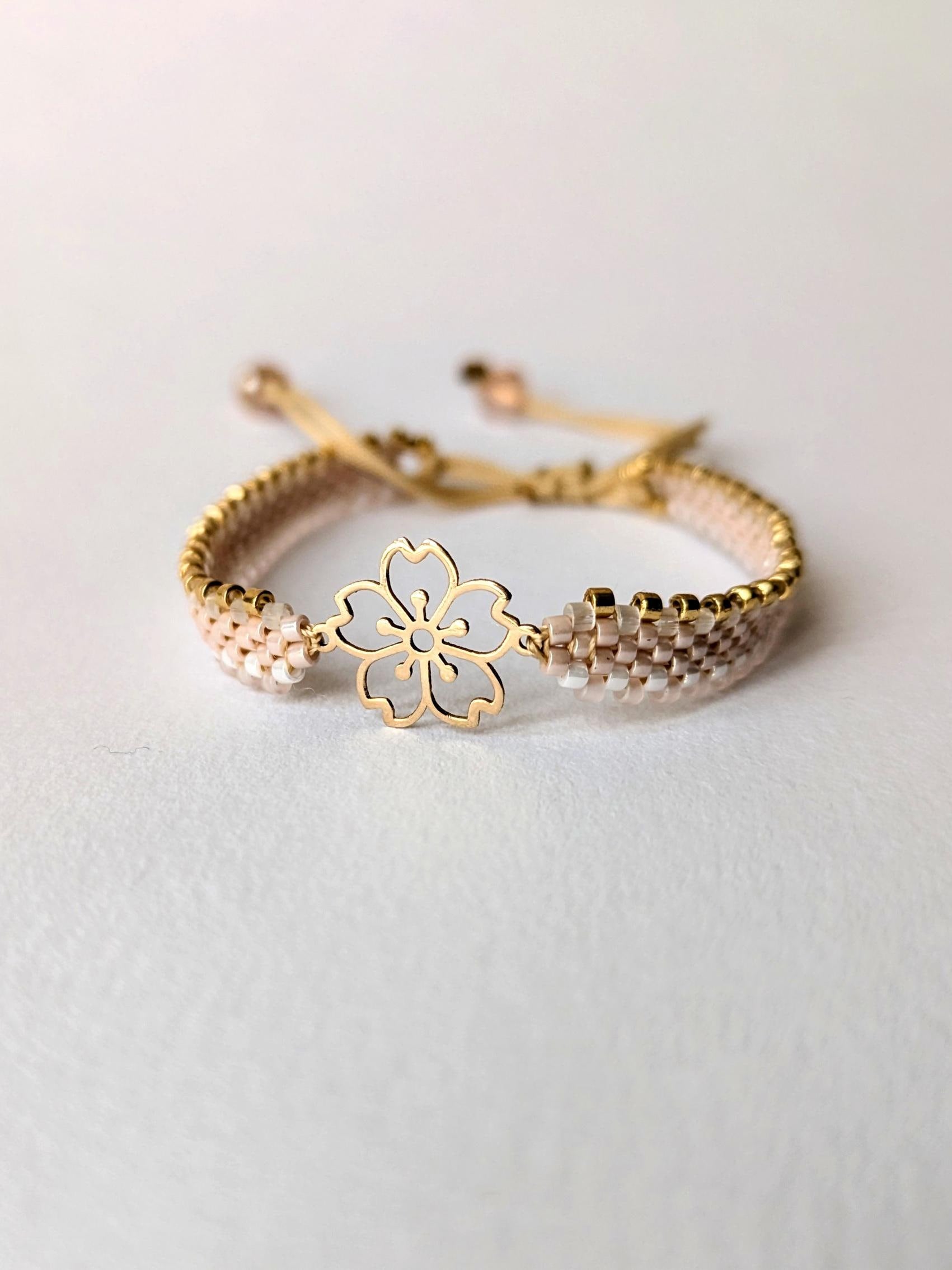 bransoletka z koralików Miyuki Miyuki Bracelet with 18K Solid Gold Charm