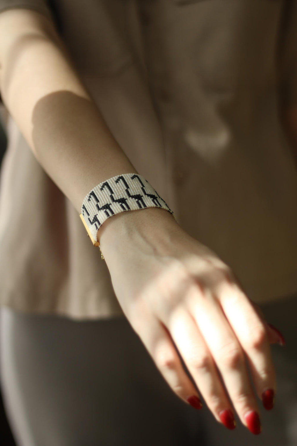 bransoletka z koralików Miyuki Loom beaded Bracelet - Ancient stork
