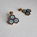 kolczyki z koralików Miyuki Handmade Evil Eye