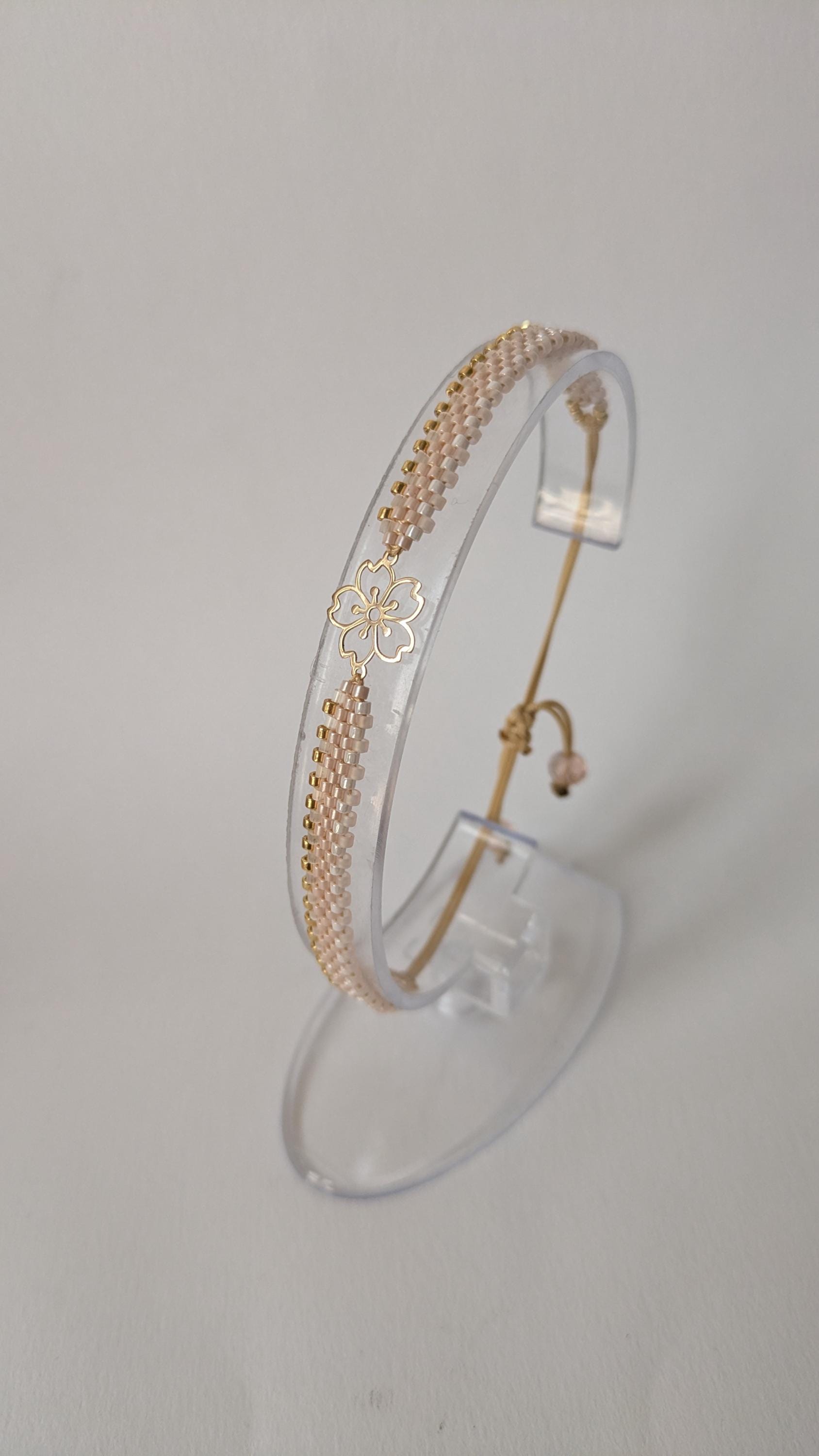 bransoletka z koralików Miyuki Miyuki Bracelet with 18K Solid Gold Charm