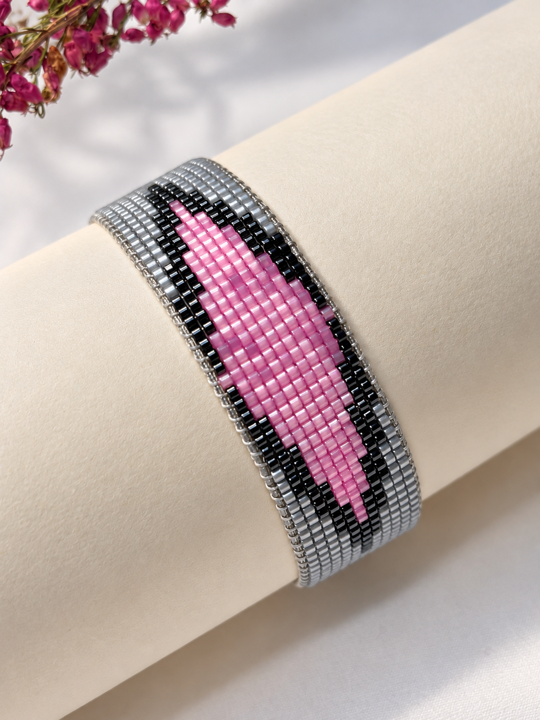 Glossy-Pink Miyuki Bracelet