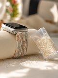 Pastel Miyuki Beaded Watch Band, Adjustable Strap Compatible with Apple Watch