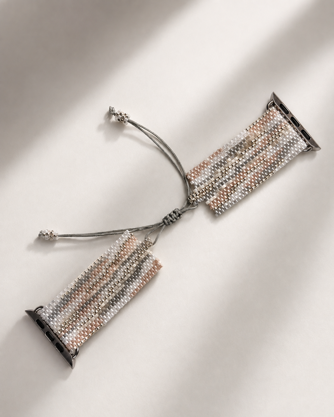 Pastel Miyuki Beaded Watch Band, Adjustable Strap Compatible with Apple Watch