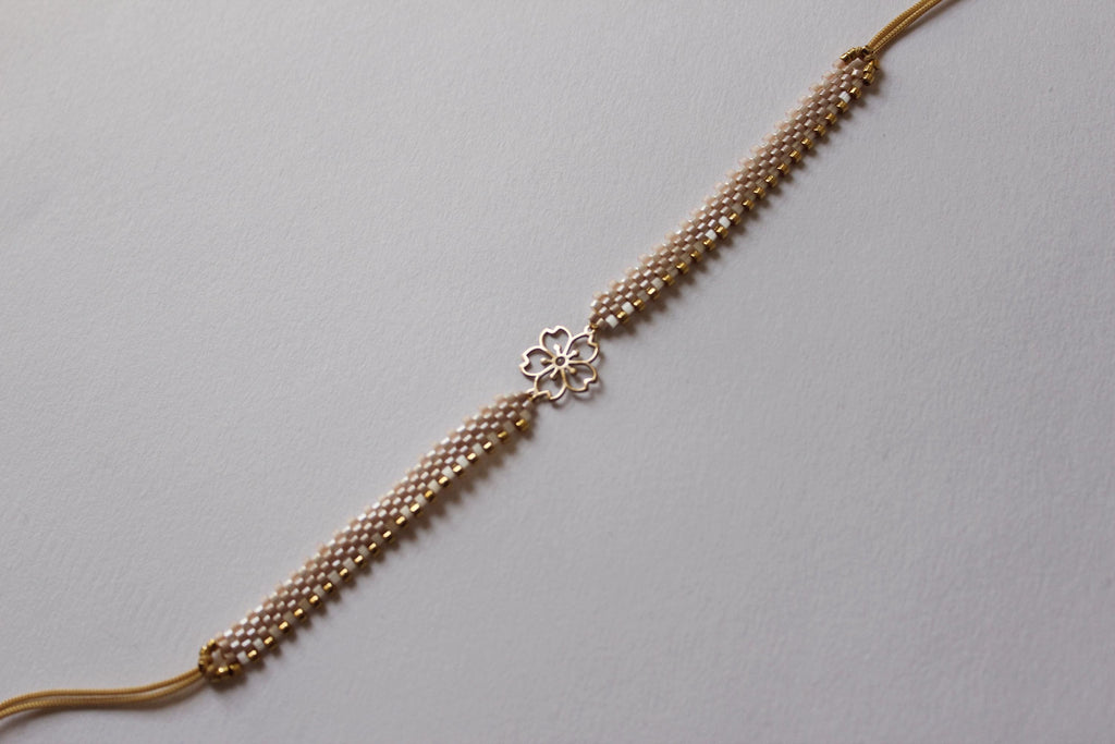 bransoletka z koralików Miyuki Miyuki Bracelet with 18K Solid Gold Charm
