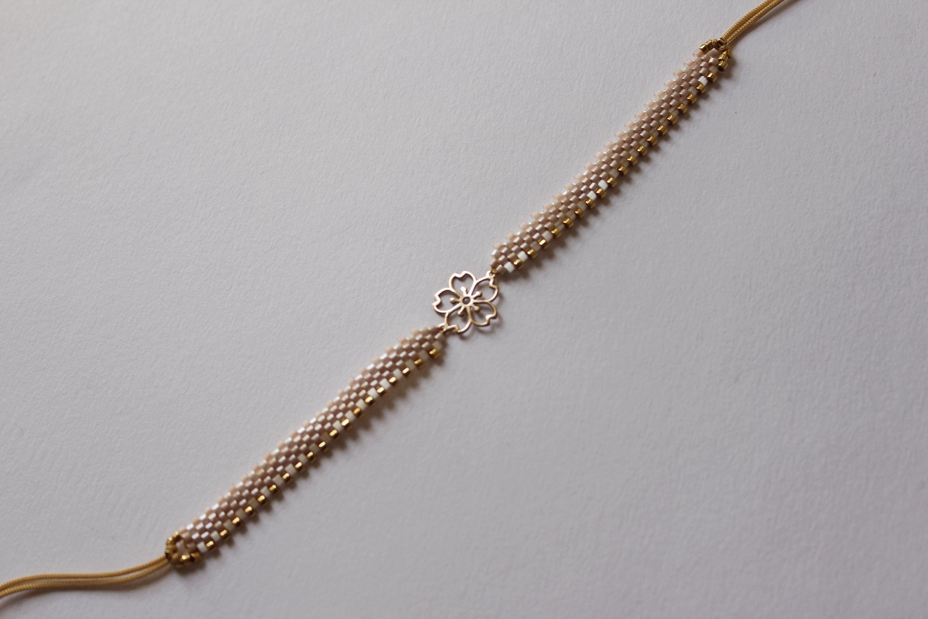 bransoletka z koralików Miyuki Miyuki Bracelet with 18K Solid Gold Charm