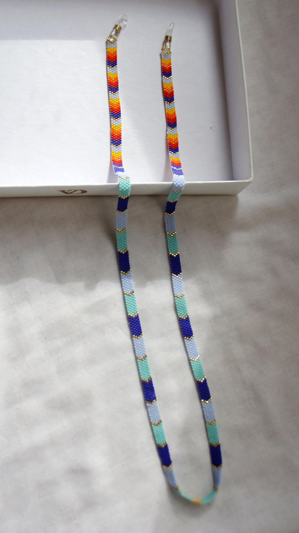 Color Block Blue-Orange Lanyard