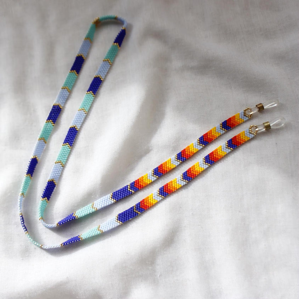 Color Block Blue-Orange Lanyard