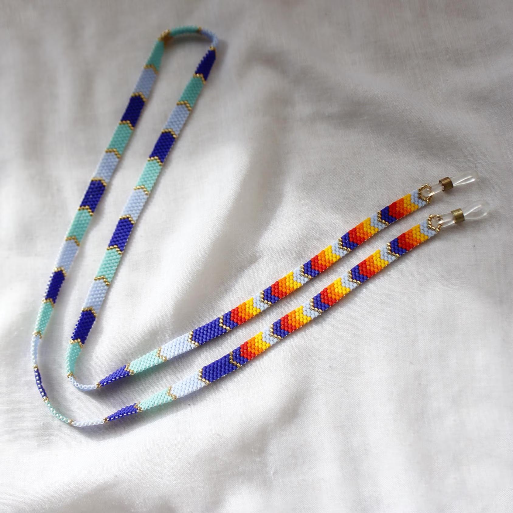 Color Block Blue-Orange Lanyard