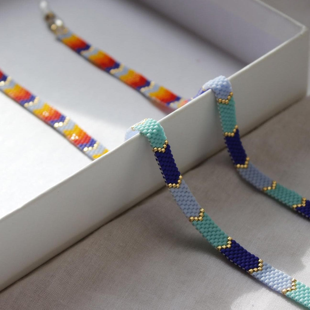 Color Block Blue-Orange Lanyard