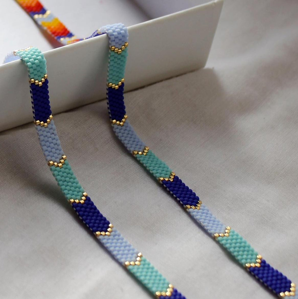 Color Block Blue-Orange Lanyard