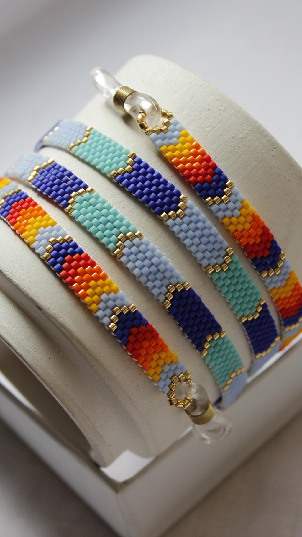 Color Block Blue-Orange Lanyard