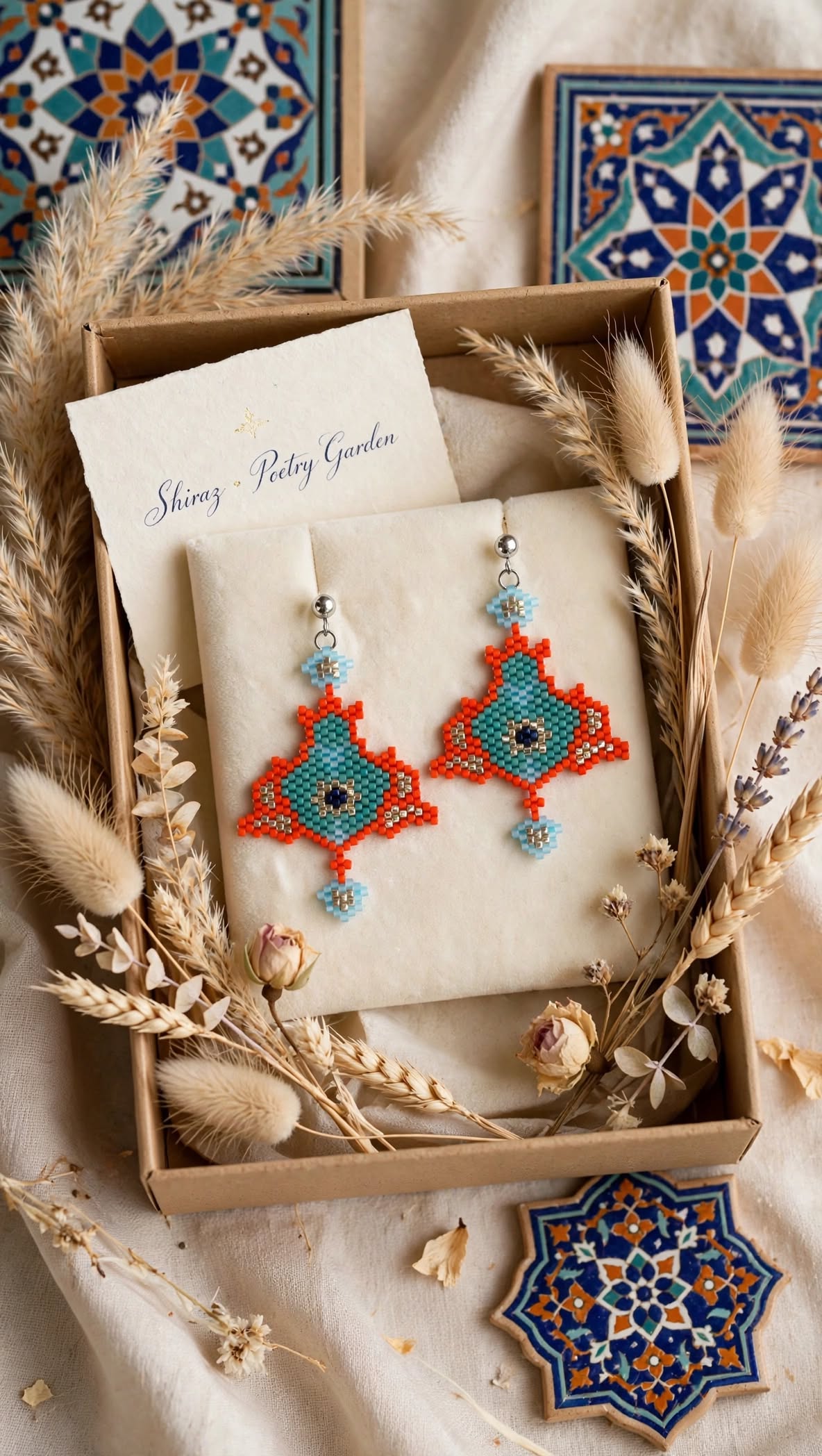 Shiraz Tilework Miyuki Earrings