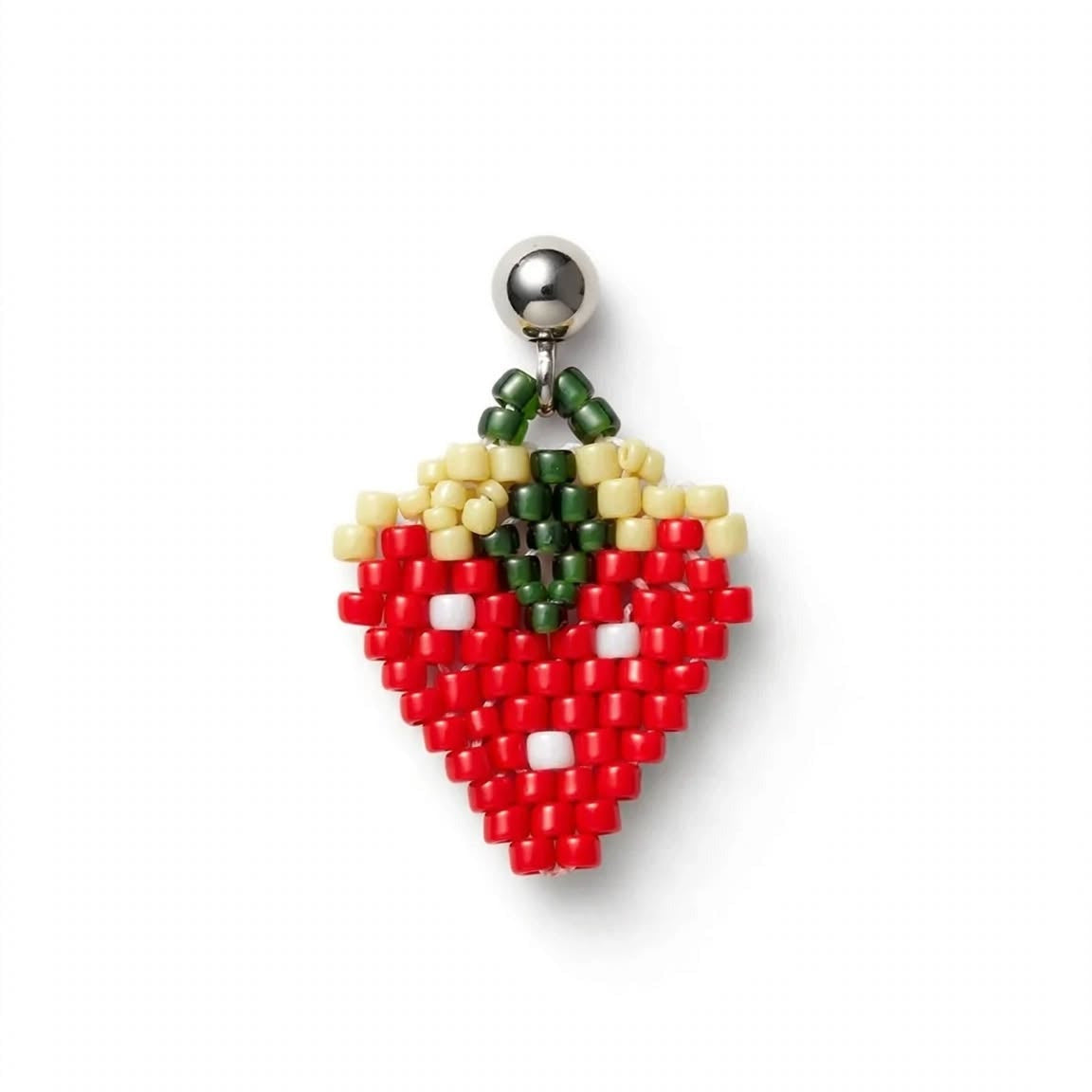 Tiny Strawberry Miyuki Earrings