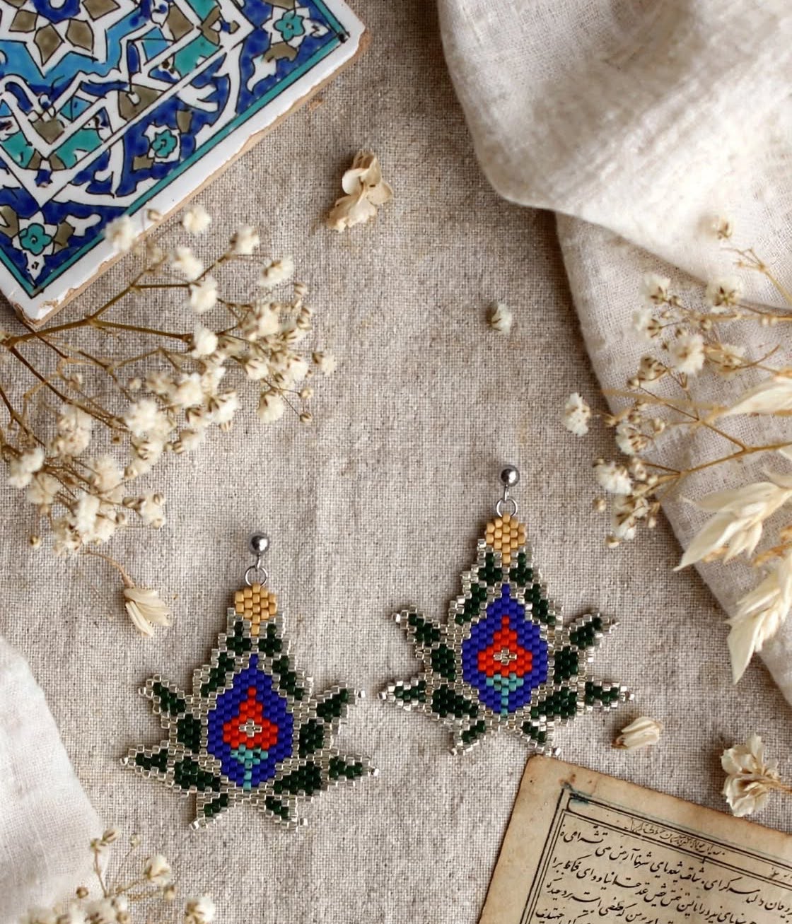 Shah Abbasi Miyuki Earrings