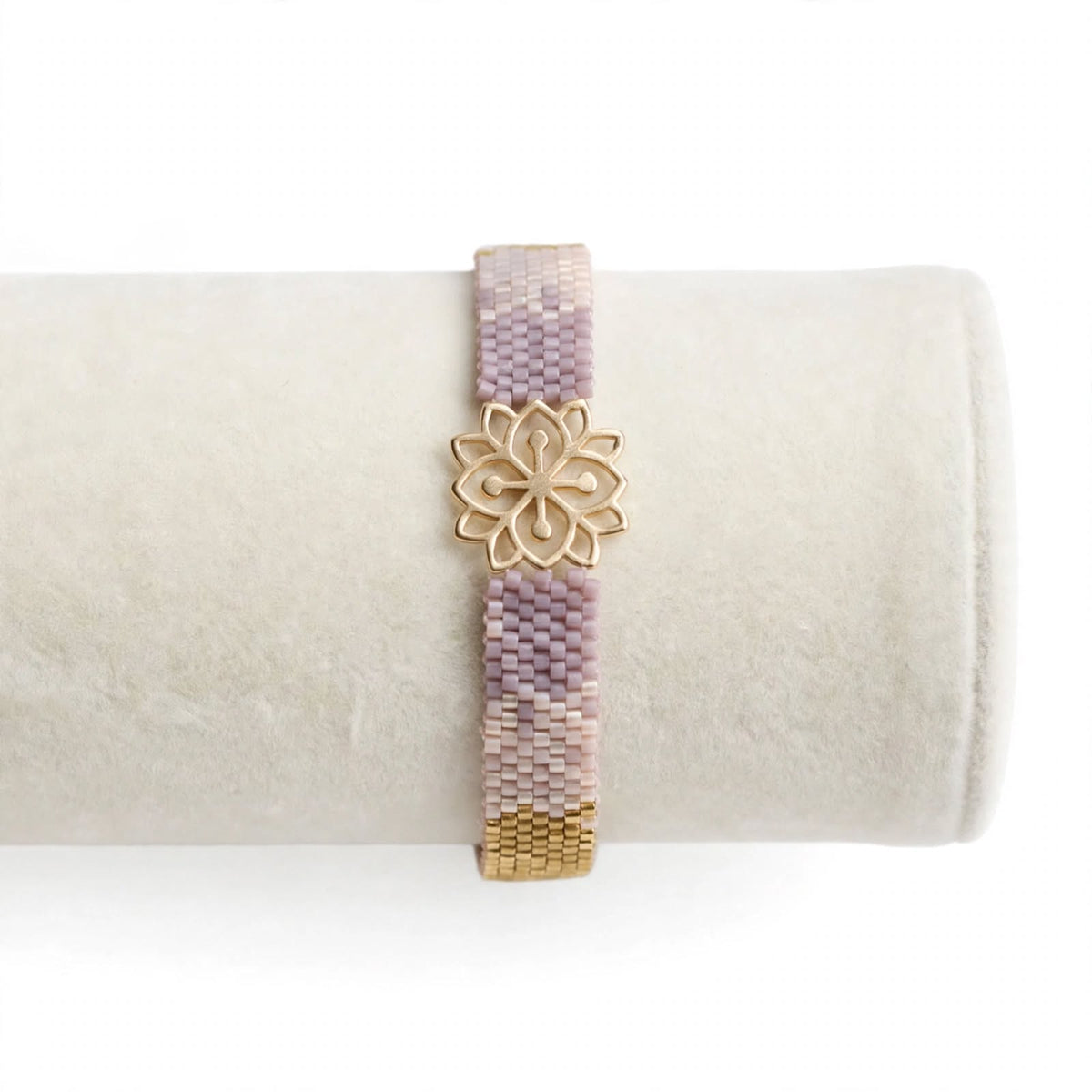 18K Gold Flower Miyuki Bracelet