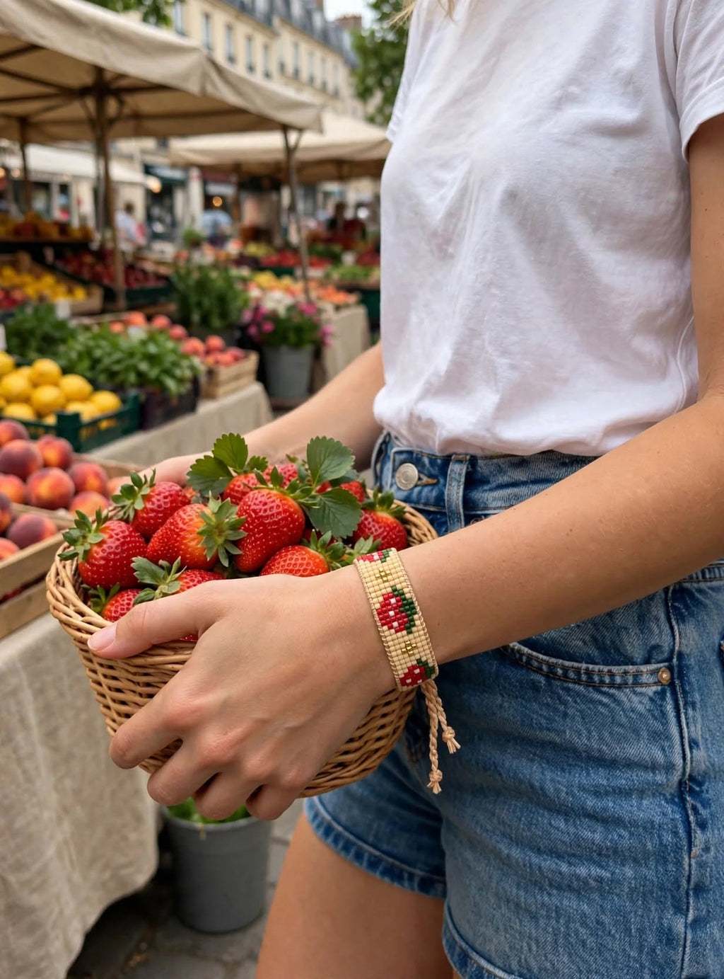 Strawberry Miyuki Bracelet