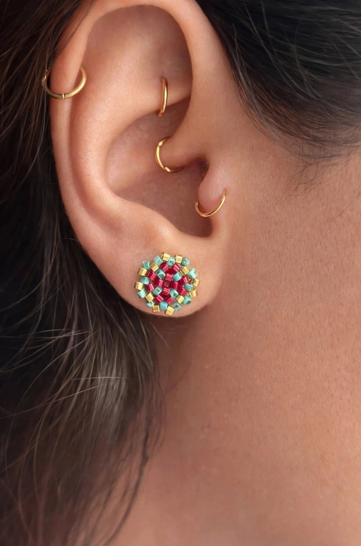 Colorful Miyuki Stud Earrings