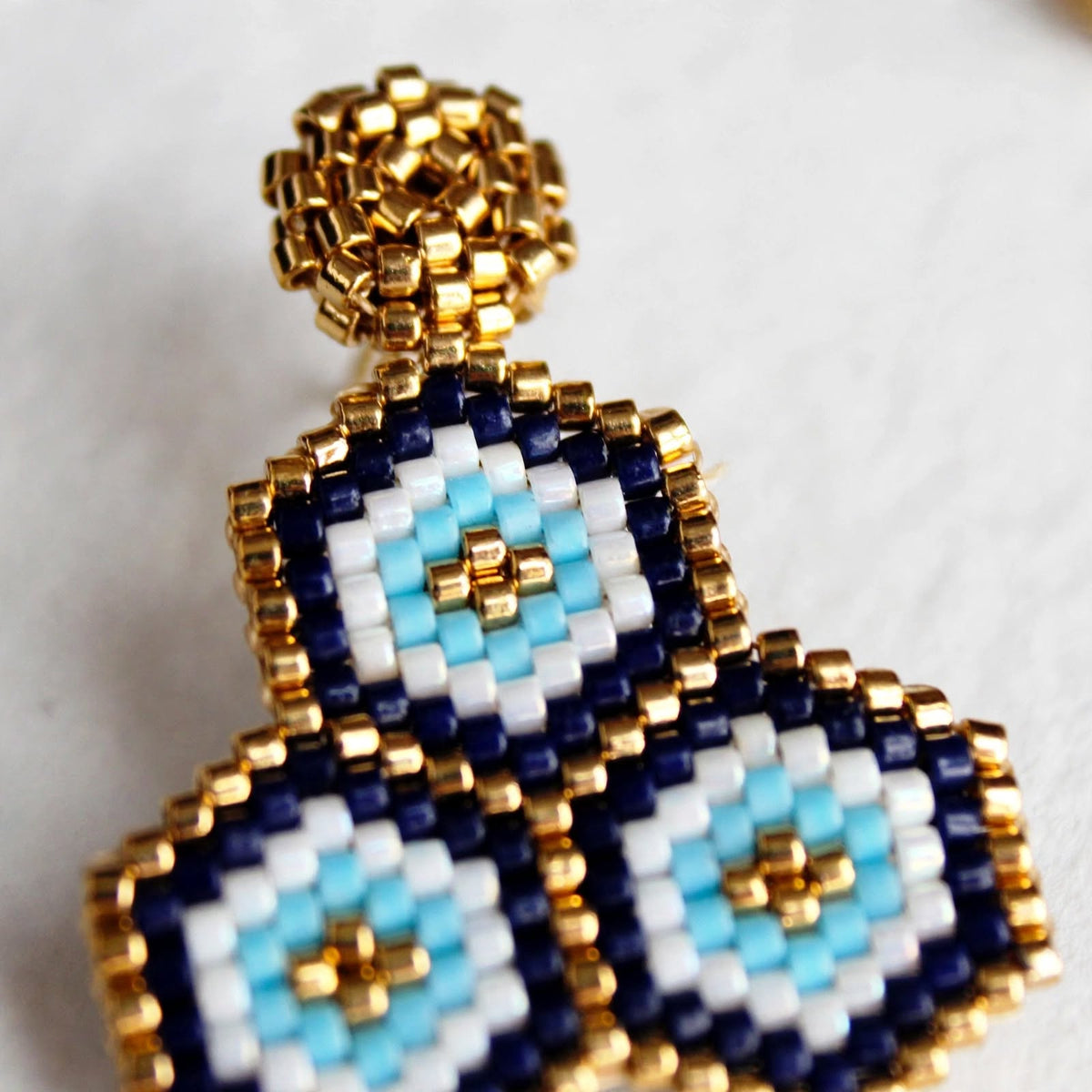 Evil Eye Miyuki Earrings