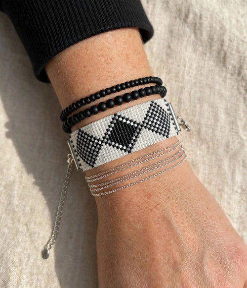 Black & White Miyuki Bracelet