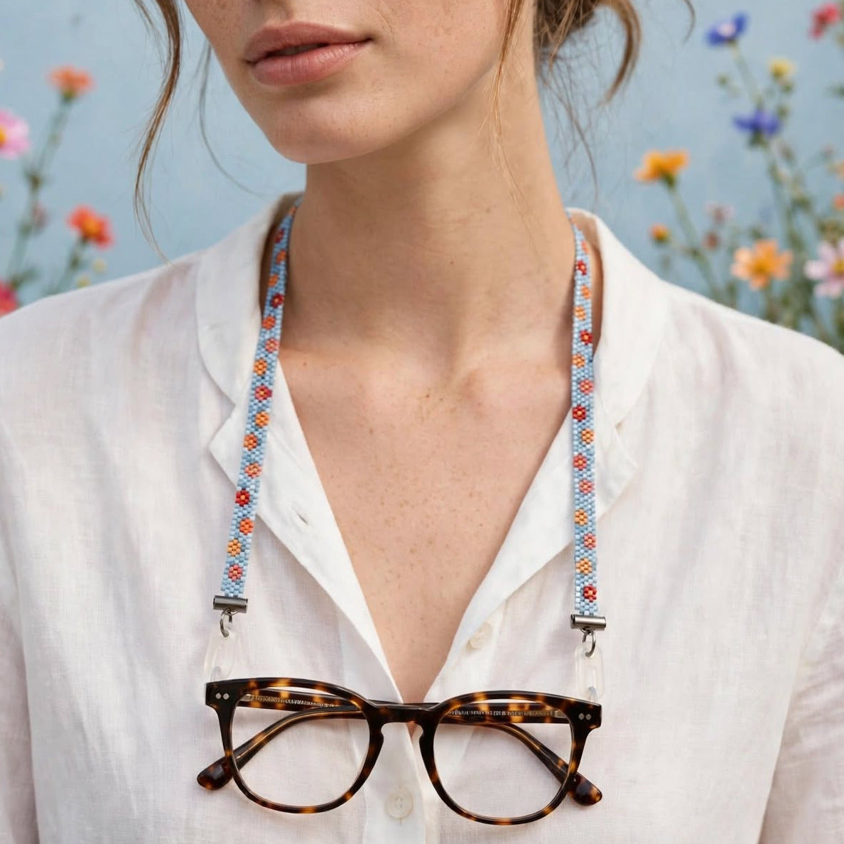 Floral Miyuki Glasses Chain