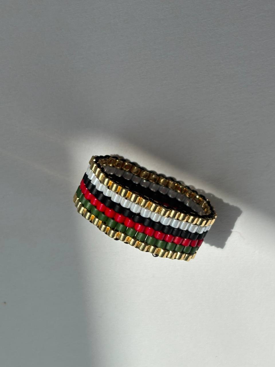 pierścionek z koralików Miyuki Handmade