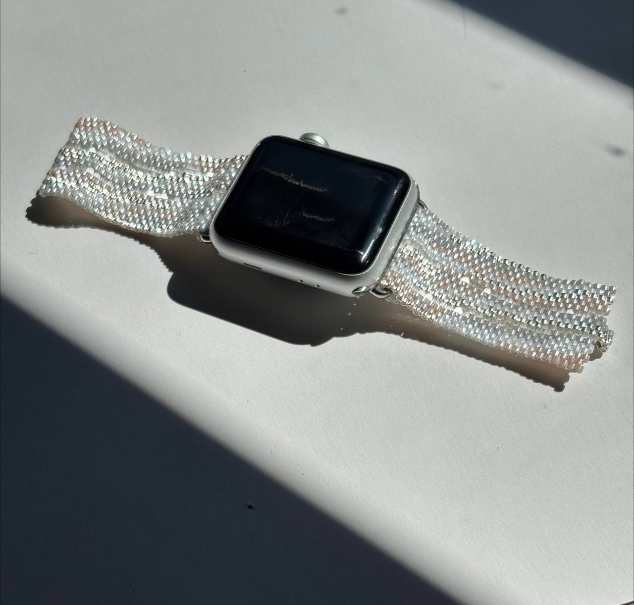 Pastel Miyuki Beaded Watch Band, Adjustable Strap Compatible with Apple Watch