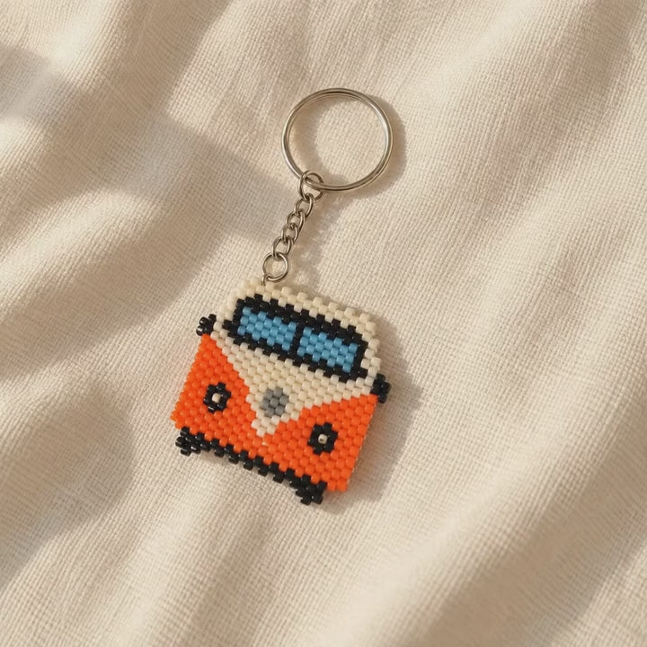 Camper Van Miyuki Keychain